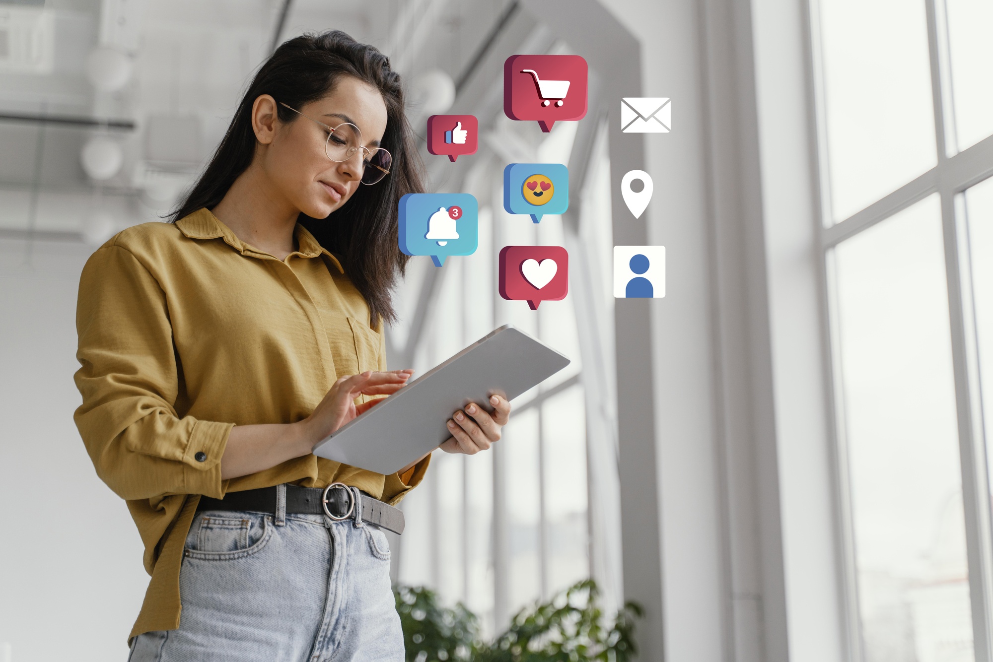 Empleados en el social media